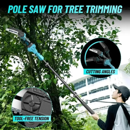 Sawven H92 Pro - 2-in-1 Cordless Telescopic Pole Chainsaw & Chainsaw (6 inch) + FREE Battery + Charger
