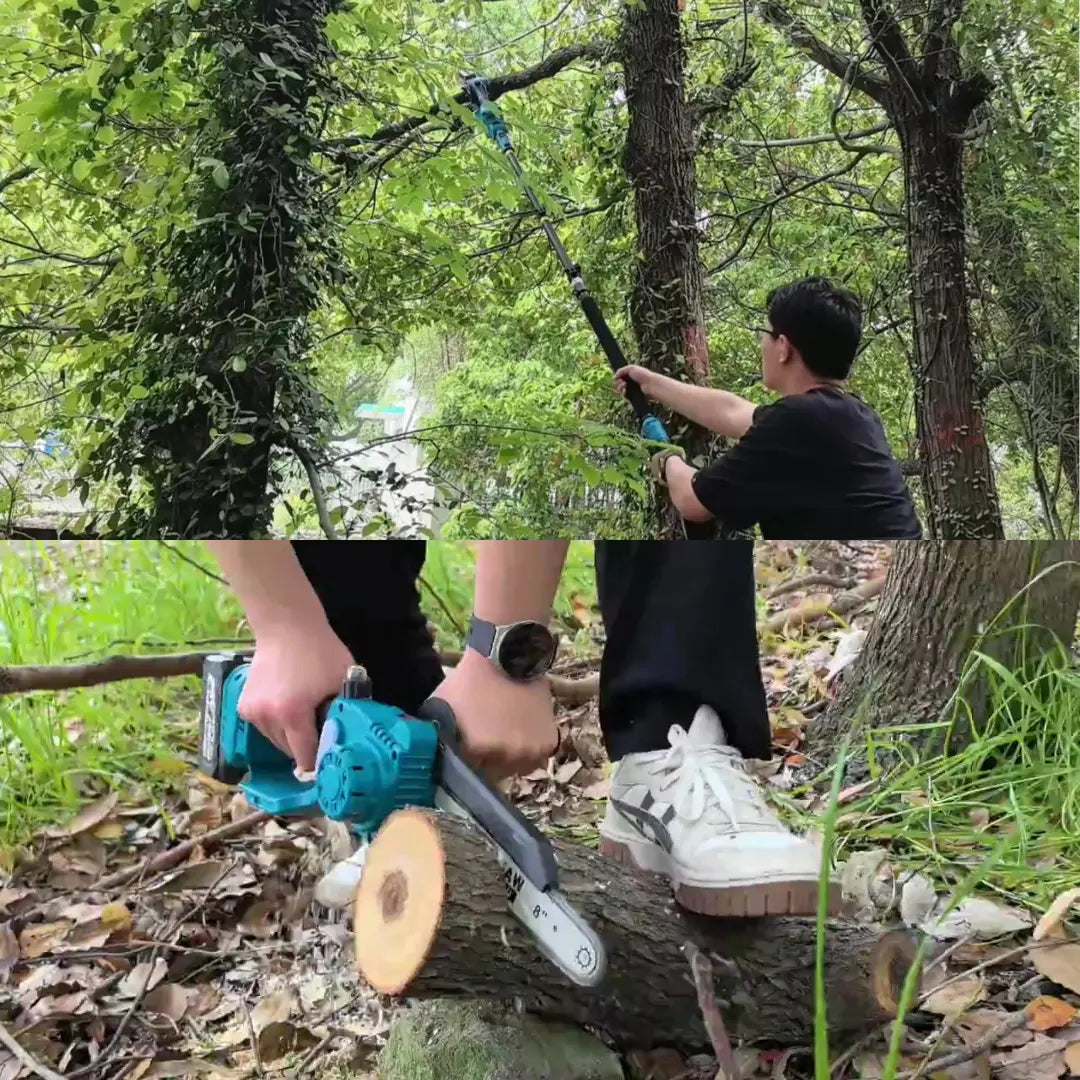 Sawven H92 Pro - 2-in-1 Cordless Telescopic Pole Chainsaw & Chainsaw (6 inch) + FREE Battery + Charger